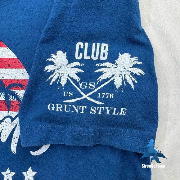 1123 Limited Edition Grunt Style Uncle Sam's Beach Resorts T-Shirt - XL - Blue - Picture 4 of 6